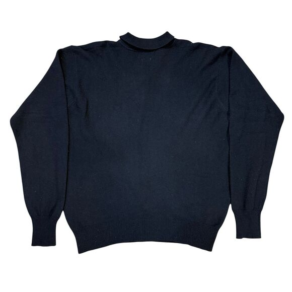 LOT OF 2 Vtg Polo Ralph Lauren 100% Lambswool Sweater Sz Large Green & Black 90s - Picture 4 of 13